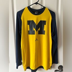 Jordan Dri-Fit Michigan Long Sleeve Shirt